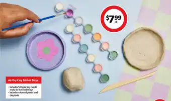 Coles Air Dry Clay Trinket Trays offer