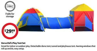 Coles Verve Kid's Play Tent Set offer