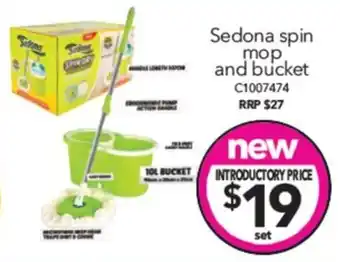 Cheap as Chips Sedona spin mop and bucket offer