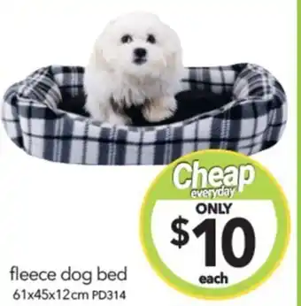 Cheap as Chips fleece dog bed 61x45x12cm offer