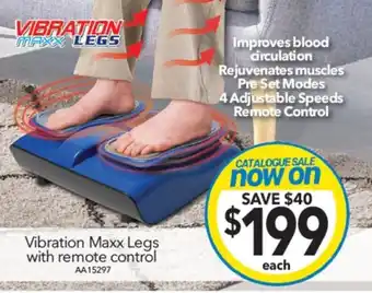 Cheap as Chips Vibration Maxx Legs with remote control offer