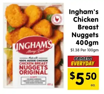 Spar Ingham's Chicken Breast Nuggets 400gm offer