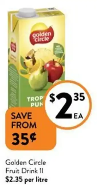 Foodworks Golden Circle Fruit Drink 1L offer