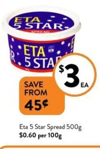 Eta 5 Star Spread 500g