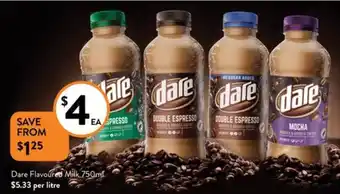 Foodworks Dare Flavoured Milk 750ml offer