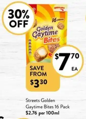 Foodworks Streets Golden Gaytime Bites 16 Pack offer