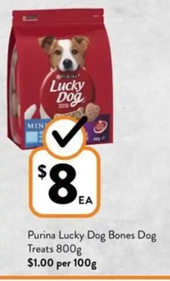 Foodworks Purina Lucky Dog Bones Dog Treats 800g offer