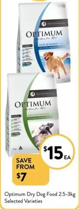 Foodworks Optimum Dry Dog Food 2.5-3kg Selected Varieties offer