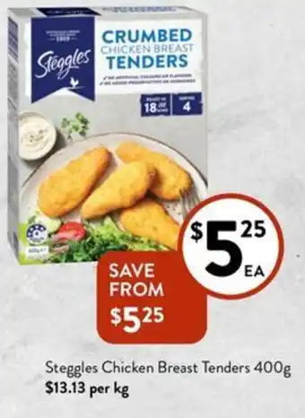 Foodworks Steggles Chicken Breast Tenders 400g offer