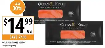 Supabarn OCEAN KING SMOKED SALMON 300g offer