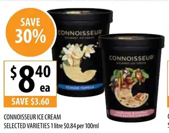 Supabarn CONNOISSEUR ICE CREAM SELECTED VARIETIES 1 litre offer