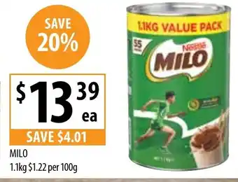 Supabarn MILO 1.1kg offer