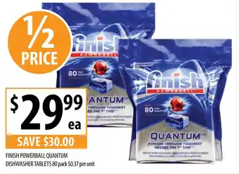 Supabarn FINISH POWERBALL QUANTUM DISHWASHER TABLETS 80 pack offer
