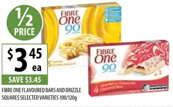Supabarn FIBRE ONE FLAVOURED BARS AND DRIZZLE SQUARES SELECTED VARIETIES 100/120g offer