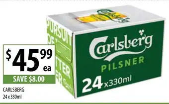 Supabarn CARLSBERG 24x330ml offer