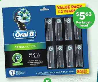 Oral-B Cross Action Replacement Brush Heads Pk 8