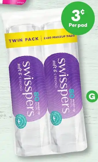Swisspers Make-Up Pads 2 x Pk 80