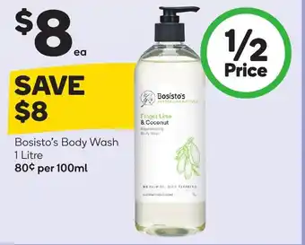 Woolworths Bosisto's Body Wash 1 Litre offer