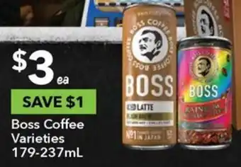 Ritchies Boss Coffee Varieties 179-237mL offer