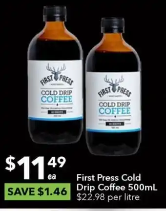 Ritchies First Press Cold Drip Coffee 500mL offer