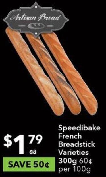 Speedibake French Breadstick Varieties offer at Ritchies