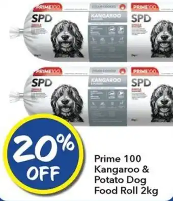 Ritchies Prime 100 Kangaroo & Potato Dog Food Roll 2kg offer