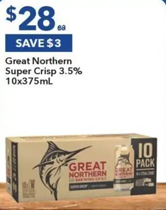 Ritchies Great Northern Super Crisp 3.5% 10x375mL offer