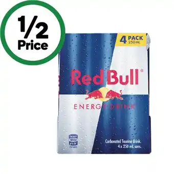 Woolworths Red Bull Energy Drink 4 x 250ml offer