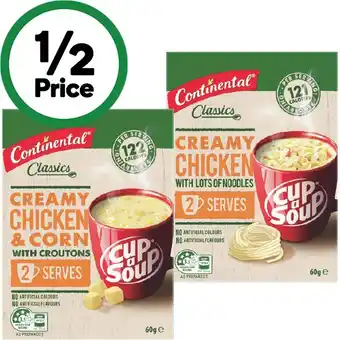 Woolworths Continental Cup Soup 40-75g Pk 2 offer