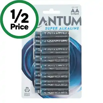 Woolworths Quantum Alkaline Batteries AA or AAA Pk 16 offer