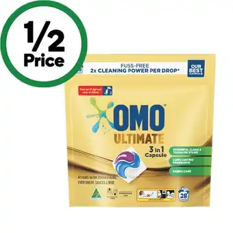 Woolworths OMO Ultimate Laundry Capsules Pk 28 offer