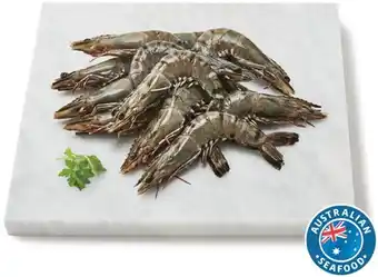 Coles Coles Australian Thawed Raw Black Tiger Prawns offer