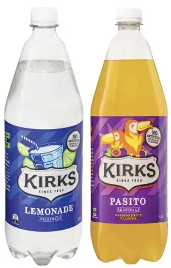 Coles Kirks Soft Drink 1.25 Litre offer