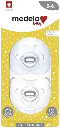 Coles Medela Soft Silicone Soothers 0-6 Months 2 Pack offer