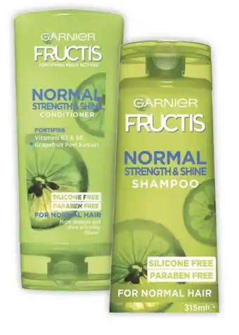 Coles Garnier Fructis Shampoo or Conditioner 315mL offer