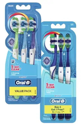 Coles Oral B Complete 5 Way Clean Toothbrush 3 Pack offer