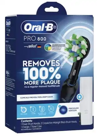 Coles Oral B Pro 800 Cross Action Electric Toothbrush 1 Pack offer