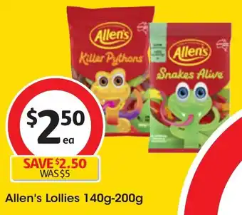 Coles Allen's Lollies 140g-200g offer