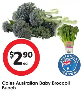 Coles Coles Australian Baby Broccoli Bunch offer