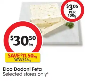 Coles Elco Dodoni Feta offer