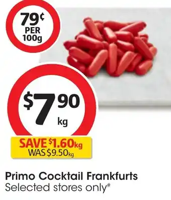 Coles Primo Cocktail Frankfurts offer