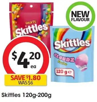 Coles Skittles 120g-200g offer