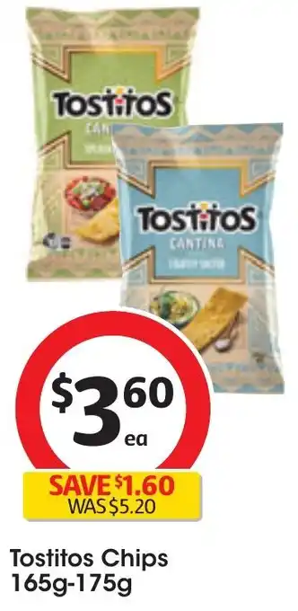 Coles Tostitos Chips 165g-175g offer