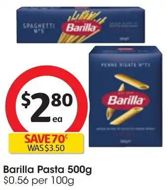 Coles Barilla Pasta 500g offer