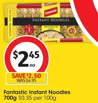 Coles Fantastic Instant Noodles 700g offer