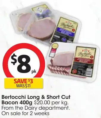 Coles Bertocchi Long & Short Cut Bacon 400g offer