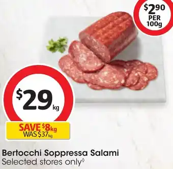 Coles Bertocchi Soppressa Salami offer