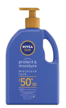 Good Price Pharmacy Nivea sun protect & moisture lotion spf 50+ 1l offer