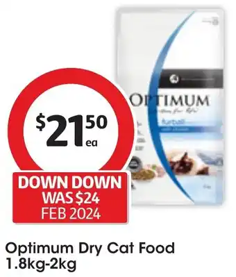 Coles Optimum Dry Cat Food 1.8kg-2kg offer