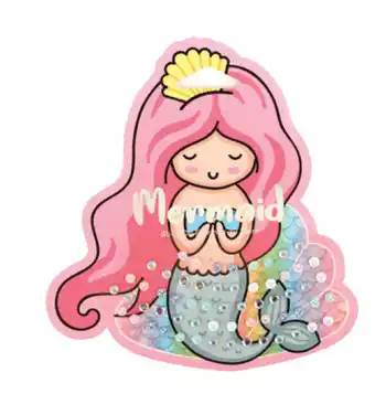 Mermaid gems stick on earrings gift set